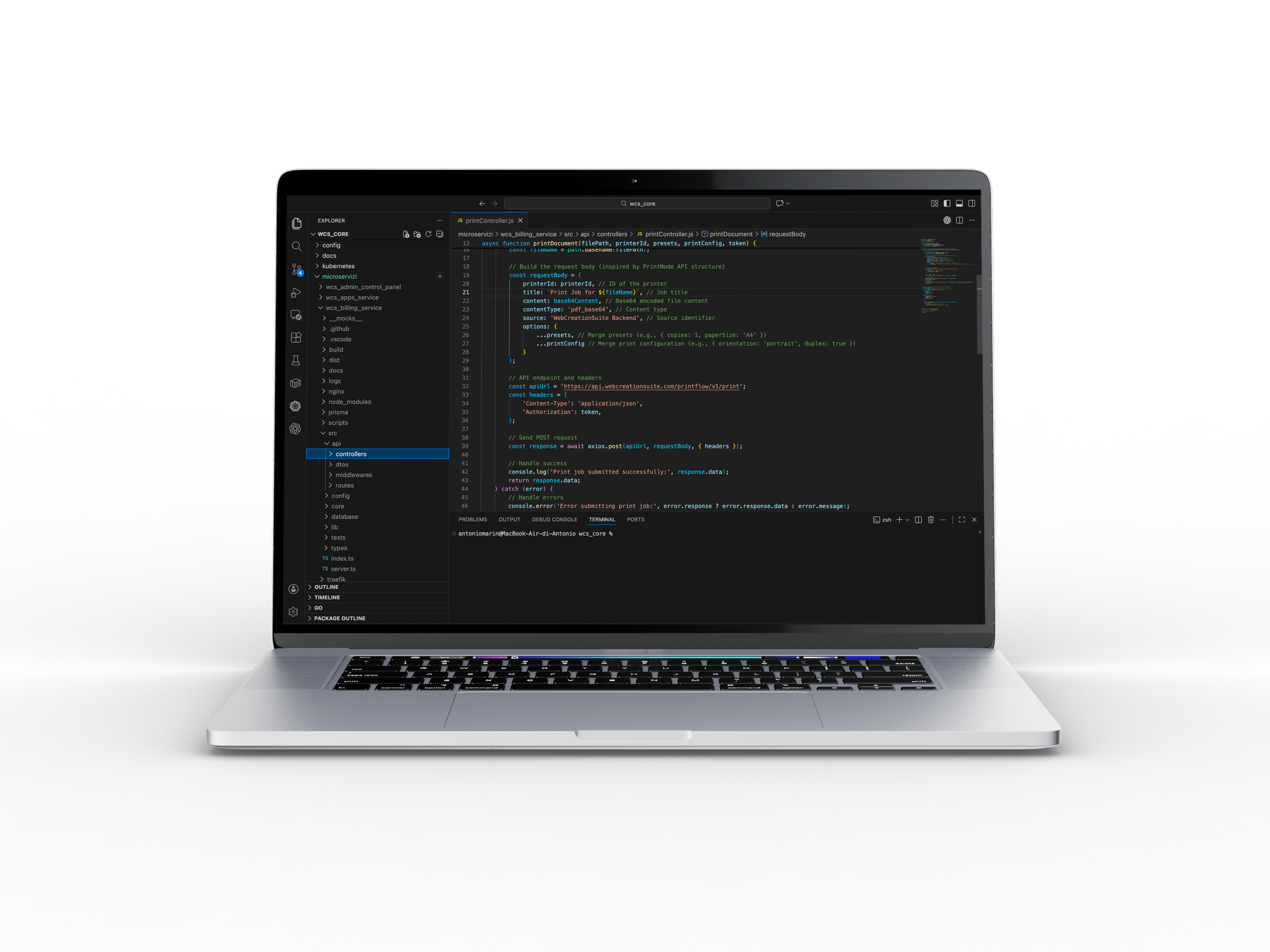 API Integration Mockup